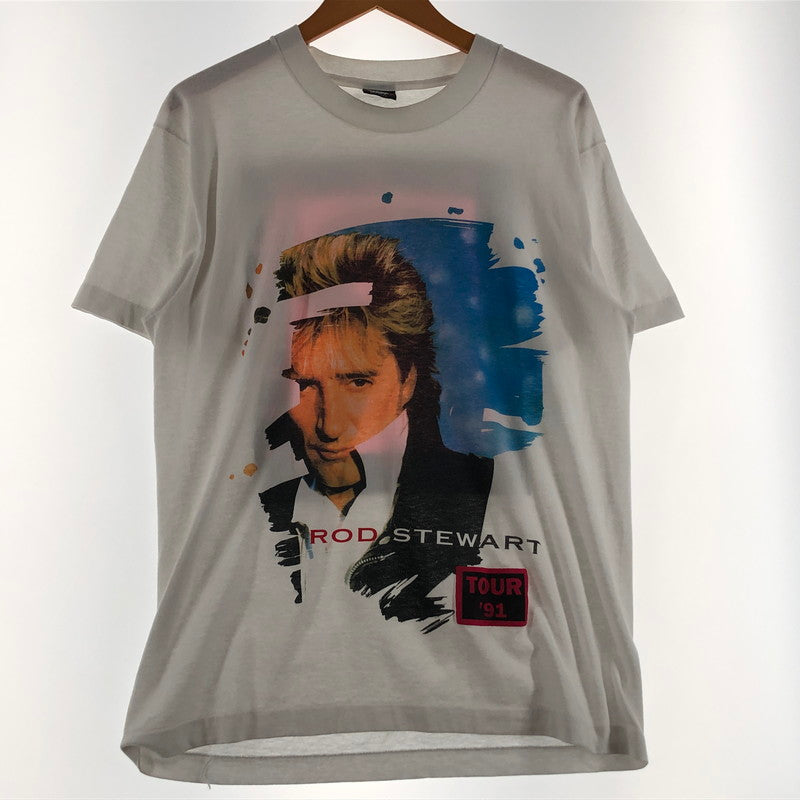 【中古品】【メンズ】 SCREEN STARS スクリーン スターズ 90's ROD STEWART 1991 TOUR TEE 90年代 ロッド スチュワート 1991年 ツアー Ｔシャツ 半袖 トップス 145-260711-sa-09-tei サイズ：L カラー：ホワイト 万代Net店