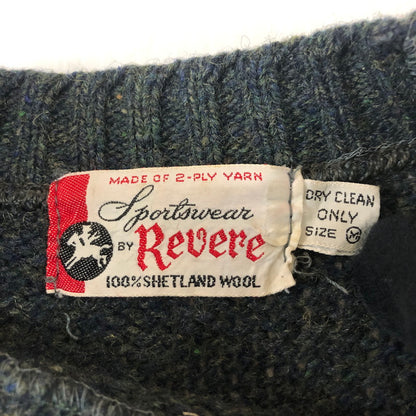 【現状渡し品】【メンズ】 SPORTSWEAR BY REVERE スポーツウェア バイ リビア SHETLAND WOOL CREW KNIT VINTAGE シェットランド ウール クルー ニット トップス セーター 145-260203-ko-15-tei サイズ：M カラー：グリーン 万代Net店