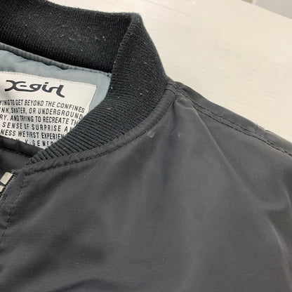 【中古品】【レディース】 X-girl エックスガール PANELED FUR REVERSIBLE MA-1 JACKET 105244021008 パネル ファー リバーシブル MA-1 ジャケット アウター 169-260204-ko-18-tei サイズ：S カラー：ブラック 万代Net店