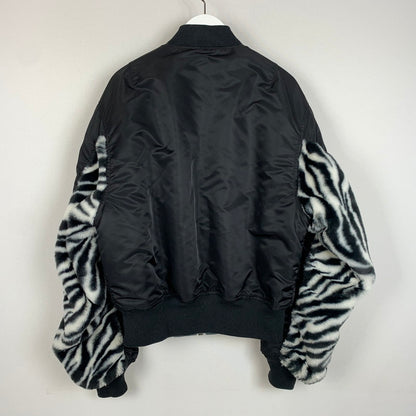 【中古品】【レディース】 X-girl エックスガール PANELED FUR REVERSIBLE MA-1 JACKET 105244021008 パネル ファー リバーシブル MA-1 ジャケット アウター 169-260204-ko-18-tei サイズ：S カラー：ブラック 万代Net店