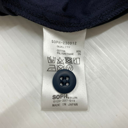 【中古品】【メンズ】 SOPHNET. ソフネット STRETCH CHINO BELTED TUCK HEM CORD TAPERED PANT SOPH-230012 ストレッチ チノ ベルト テーパード パンツ ボトムス 153-260205-ko-08-fuz サイズ：L カラー：ネイビー 万代Net店