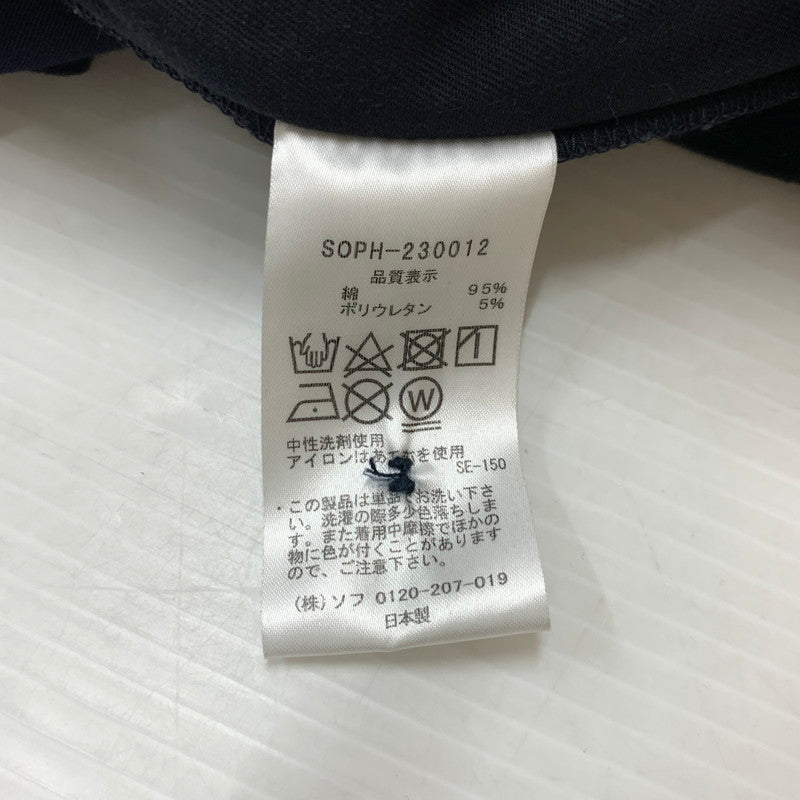 【中古品】【メンズ】 SOPHNET. ソフネット STRETCH CHINO BELTED TUCK HEM CORD TAPERED PANT SOPH-230012 ストレッチ チノ ベルト テーパード パンツ ボトムス 153-260205-ko-08-fuz サイズ：L カラー：ネイビー 万代Net店