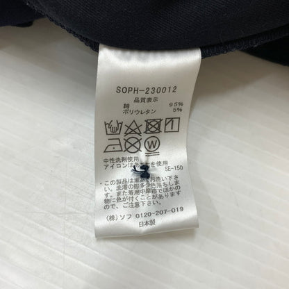 【中古品】【メンズ】 SOPHNET. ソフネット STRETCH CHINO BELTED TUCK HEM CORD TAPERED PANT SOPH-230012 ストレッチ チノ ベルト テーパード パンツ ボトムス 153-260205-ko-08-fuz サイズ：L カラー：ネイビー 万代Net店