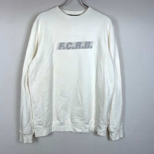 【中古品】【メンズ】 F.C.R.B. エフシーアールビー EFFECT LINE LOGO TEAM CREWNECK SWEAT FCRB-250080 エフェクト ライン ロゴ チーム クルーネック スウェット トップス トレーナー 142-260205-ko-13-fuz サイズ：L カラー：ホワイト 万代Net店