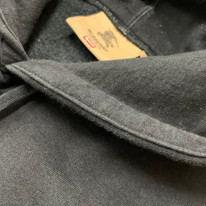 【中古品】【メンズ】 Supreme シュプリーム × BURBERRY バーバリー 別注 コラボ BOXLOGO HOODED SWEATSHIRT ボックスロゴ フーデッド スウェットシャツ トップス プルオーバーパーカー 149-260205-ko-22-tei サイズ：S カラー：ブラック 万代Net店