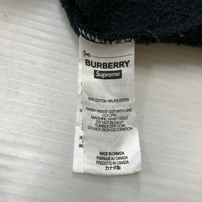 【中古品】【メンズ】 Supreme シュプリーム × BURBERRY バーバリー 別注 コラボ BOXLOGO HOODED SWEATSHIRT ボックスロゴ フーデッド スウェットシャツ トップス プルオーバーパーカー 149-260205-ko-22-tei サイズ：S カラー：ブラック 万代Net店