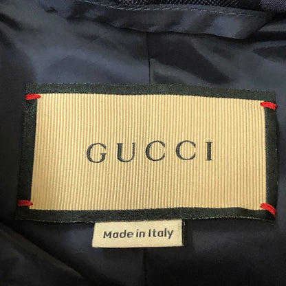 【中古品】【メンズ】 GUCCI グッチ 22AW GG NYLON HOODED JACKET 685818 Z8AY4 GGナイロン フーデッドジャケット ライトアウター 141-260210-ko-02-tei サイズ：46 カラー：ネイビー 万代Net店