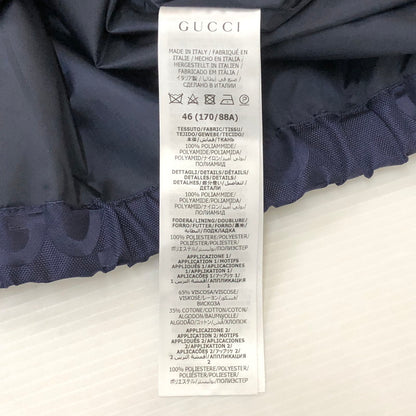 【中古品】【メンズ】 GUCCI グッチ 22AW GG NYLON HOODED JACKET 685818 Z8AY4 GGナイロン フーデッドジャケット ライトアウター 141-260210-ko-02-tei サイズ：46 カラー：ネイビー 万代Net店