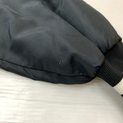 【現状渡し品】【メンズ】 PLAJAC プラジャック NYLON STADIUM JACKET ナイロン スタジアム ジャケット アウター スタジャン 145-260212-ko-06-tei サイズ：L カラー：ブラック 万代Net店
