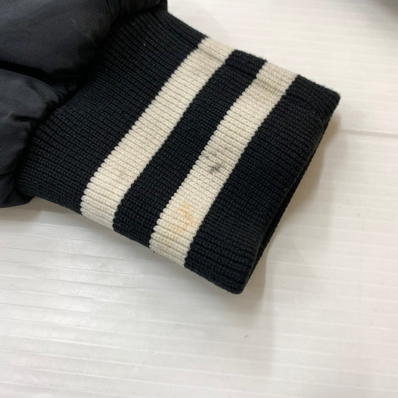 【現状渡し品】【メンズ】 PLAJAC プラジャック NYLON STADIUM JACKET ナイロン スタジアム ジャケット アウター スタジャン 145-260212-ko-06-tei サイズ：L カラー：ブラック 万代Net店