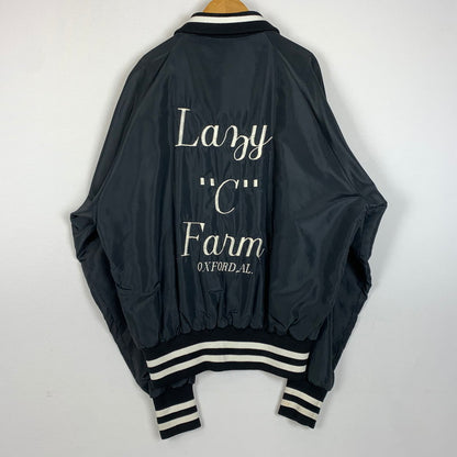 【現状渡し品】【メンズ】 PLAJAC プラジャック NYLON STADIUM JACKET ナイロン スタジアム ジャケット アウター スタジャン 145-260212-ko-06-tei サイズ：L カラー：ブラック 万代Net店