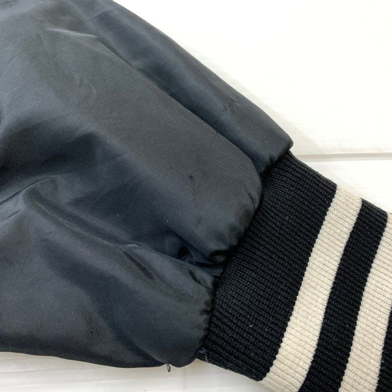 【現状渡し品】【メンズ】 PLAJAC プラジャック NYLON STADIUM JACKET ナイロン スタジアム ジャケット アウター スタジャン 145-260212-ko-06-tei サイズ：L カラー：ブラック 万代Net店