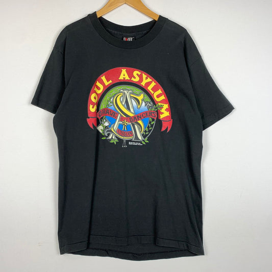 【中古品】【メンズ】 GIANT SOUL ASYLUM ジャイアント ソウルアサイラム 90's GRAVE DANCERS UNION TOUR S/S TEE 90年代 グレイブ ダンサーズ ユニオン ツアー Ｔシャツ トップス バンドTシャツ 145-260212-ko-07-tei サイズ：XL カラー：ブラック 万代Net店