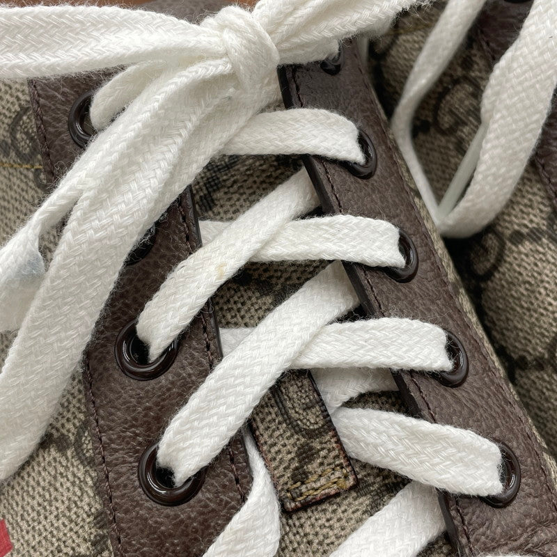【中古品】【メンズ】 GUCCI グッチ BOUTIQUE ACE LOWCUT SNEAKER 623236 GGスプリーム ブティック エース ローカット スニーカー シューズ 靴 162-260206-yo-04-tei サイズ：8 カラー：ブラウン 万代Net店