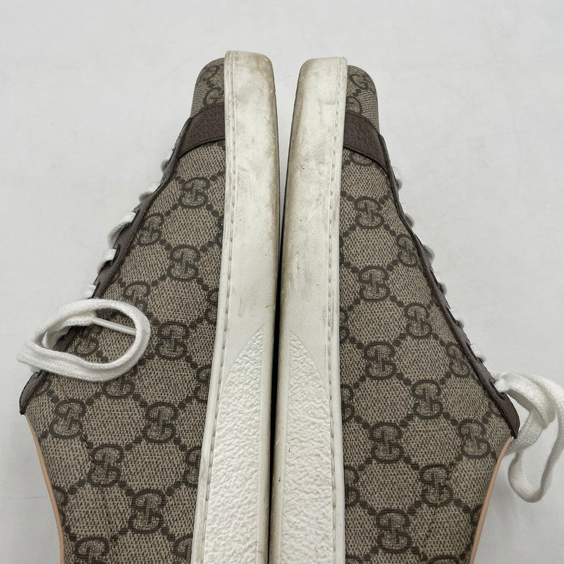 【中古品】【メンズ】 GUCCI グッチ BOUTIQUE ACE LOWCUT SNEAKER 623236 GGスプリーム ブティック エース ローカット スニーカー シューズ 靴 162-260206-yo-04-tei サイズ：8 カラー：ブラウン 万代Net店