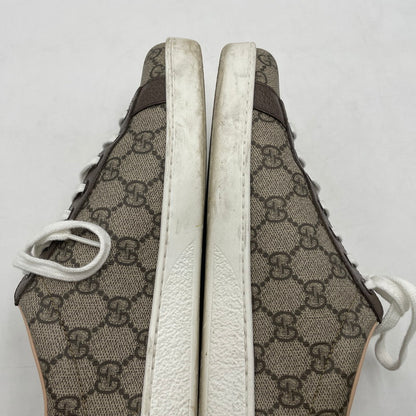 【中古品】【メンズ】 GUCCI グッチ BOUTIQUE ACE LOWCUT SNEAKER 623236 GGスプリーム ブティック エース ローカット スニーカー シューズ 靴 162-260206-yo-04-tei サイズ：8 カラー：ブラウン 万代Net店
