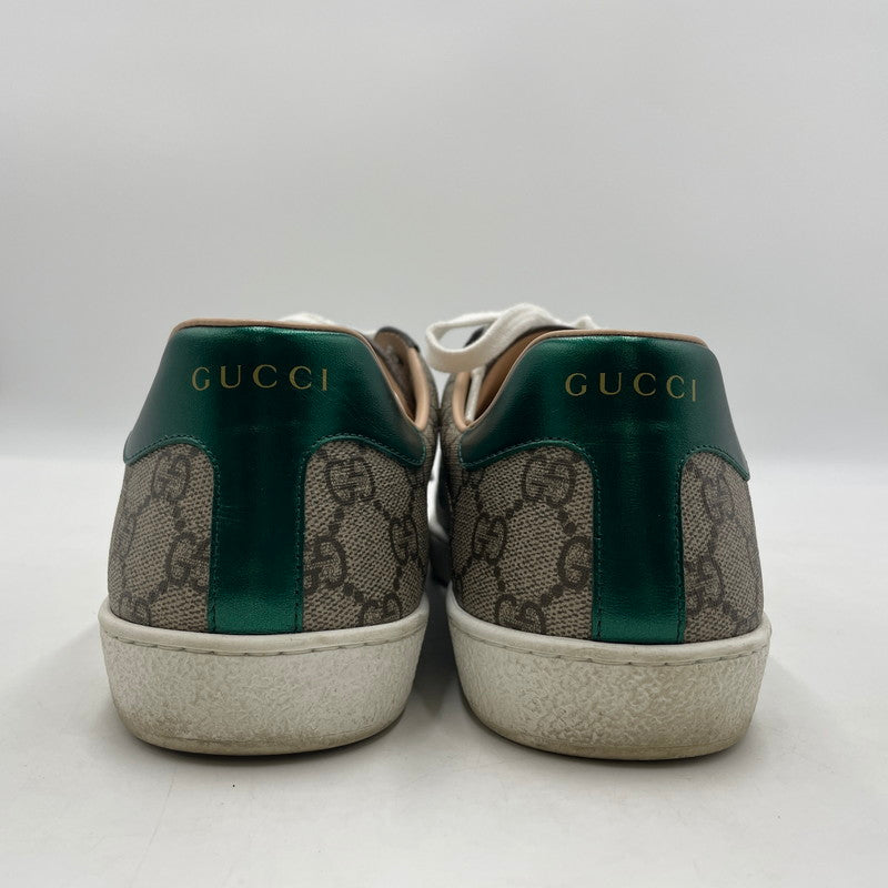 【中古品】【メンズ】 GUCCI グッチ BOUTIQUE ACE LOWCUT SNEAKER 623236 GGスプリーム ブティック エース ローカット スニーカー シューズ 靴 162-260206-yo-04-tei サイズ：8 カラー：ブラウン 万代Net店