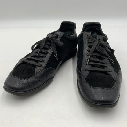 【中古品】【メンズ】 GUCCI グッチ GERMAN TRAINER 317052 ジャーマントレーナー 靴 レザースニーカー スエード 162-260213-ko-09-tei サイズ：7.5 カラー：ブラック 万代Net店
