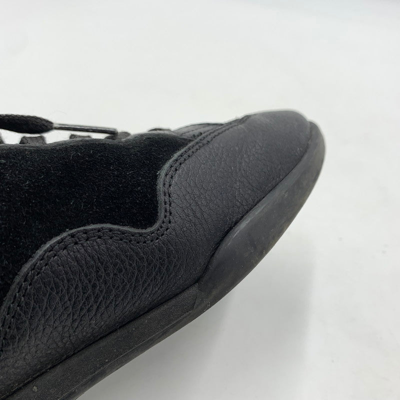 【中古品】【メンズ】 GUCCI グッチ GERMAN TRAINER 317052 ジャーマントレーナー 靴 レザースニーカー スエード 162-260213-ko-09-tei サイズ：7.5 カラー：ブラック 万代Net店
