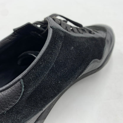 【中古品】【メンズ】 GUCCI グッチ GERMAN TRAINER 317052 ジャーマントレーナー 靴 レザースニーカー スエード 162-260213-ko-09-tei サイズ：7.5 カラー：ブラック 万代Net店