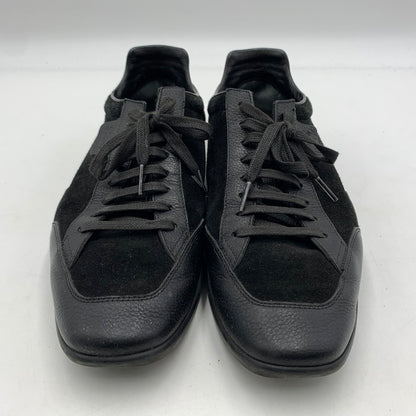 【中古品】【メンズ】 GUCCI グッチ GERMAN TRAINER 317052 ジャーマントレーナー 靴 レザースニーカー スエード 162-260213-ko-09-tei サイズ：7.5 カラー：ブラック 万代Net店