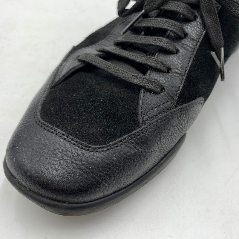 【中古品】【メンズ】 GUCCI グッチ GERMAN TRAINER 317052 ジャーマントレーナー 靴 レザースニーカー スエード 162-260213-ko-09-tei サイズ：7.5 カラー：ブラック 万代Net店
