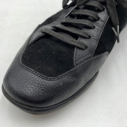 【中古品】【メンズ】 GUCCI グッチ GERMAN TRAINER 317052 ジャーマントレーナー 靴 レザースニーカー スエード 162-260213-ko-09-tei サイズ：7.5 カラー：ブラック 万代Net店
