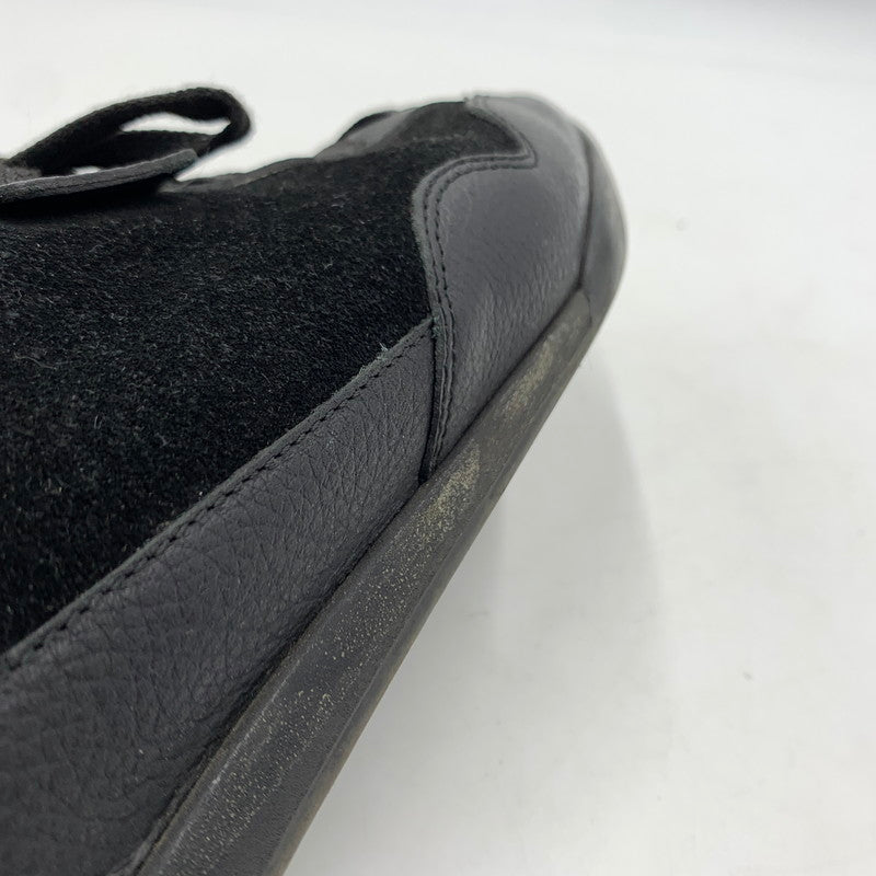 【中古品】【メンズ】 GUCCI グッチ GERMAN TRAINER 317052 ジャーマントレーナー 靴 レザースニーカー スエード 162-260213-ko-09-tei サイズ：7.5 カラー：ブラック 万代Net店