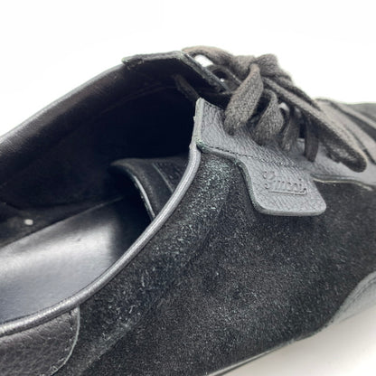 【中古品】【メンズ】 GUCCI グッチ GERMAN TRAINER 317052 ジャーマントレーナー 靴 レザースニーカー スエード 162-260213-ko-09-tei サイズ：7.5 カラー：ブラック 万代Net店
