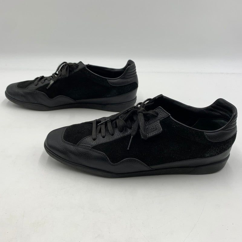 【中古品】【メンズ】 GUCCI グッチ GERMAN TRAINER 317052 ジャーマントレーナー 靴 レザースニーカー スエード 162-260213-ko-09-tei サイズ：7.5 カラー：ブラック 万代Net店