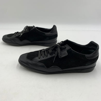 【中古品】【メンズ】 GUCCI グッチ GERMAN TRAINER 317052 ジャーマントレーナー 靴 レザースニーカー スエード 162-260213-ko-09-tei サイズ：7.5 カラー：ブラック 万代Net店
