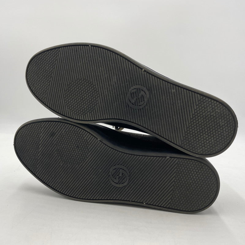 【中古品】【メンズ】 GUCCI グッチ LEATHER LOWCUT SNEAKER 386752 GGスプリーム レザー ローカット スニーカー シューズ 靴 162-260206-yo-03-tei サイズ：8 カラー：ブラック 万代Net店