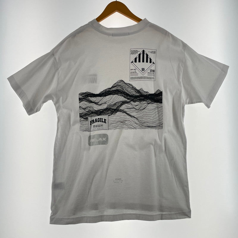 【中古品】【メンズ】 STAMPD スタンプド EMPTY WAVE RELAXED TEE エンプティ ウェーブ リラックス Ｔシャツ 半袖 トップス 142-260617-sa-09-tei サイズ：S カラー：ホワイト 万代Net店