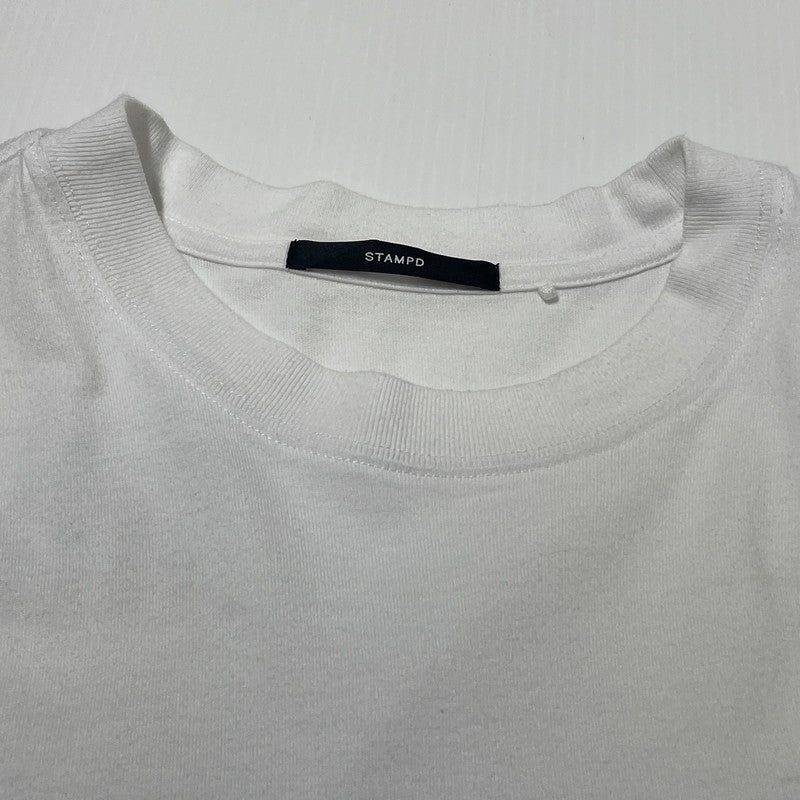 【中古品】【メンズ】 STAMPD スタンプド EMPTY WAVE RELAXED TEE エンプティ ウェーブ リラックス Ｔシャツ 半袖 トップス 142-260617-sa-09-tei サイズ：S カラー：ホワイト 万代Net店