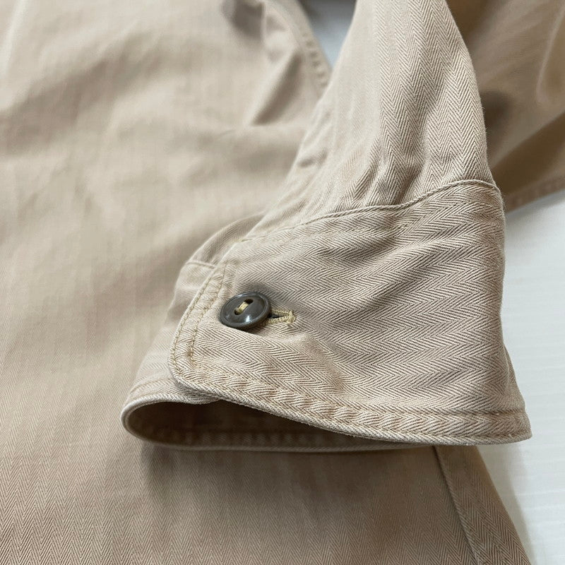 【中古品】【メンズ】 HERRINGBONE WORK SHIRT BR26081 ヘリンボーン ワークシャツ 長袖 トップス 145-260206-ks-04-fuzh サイズ：17-17 1/2 カラー：ベージュ 万代Net店