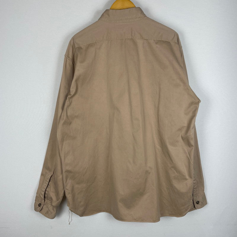 【中古品】【メンズ】 HERRINGBONE WORK SHIRT BR26081 ヘリンボーン ワークシャツ 長袖 トップス 145-260206-ks-04-fuzh サイズ：17-17 1/2 カラー：ベージュ 万代Net店