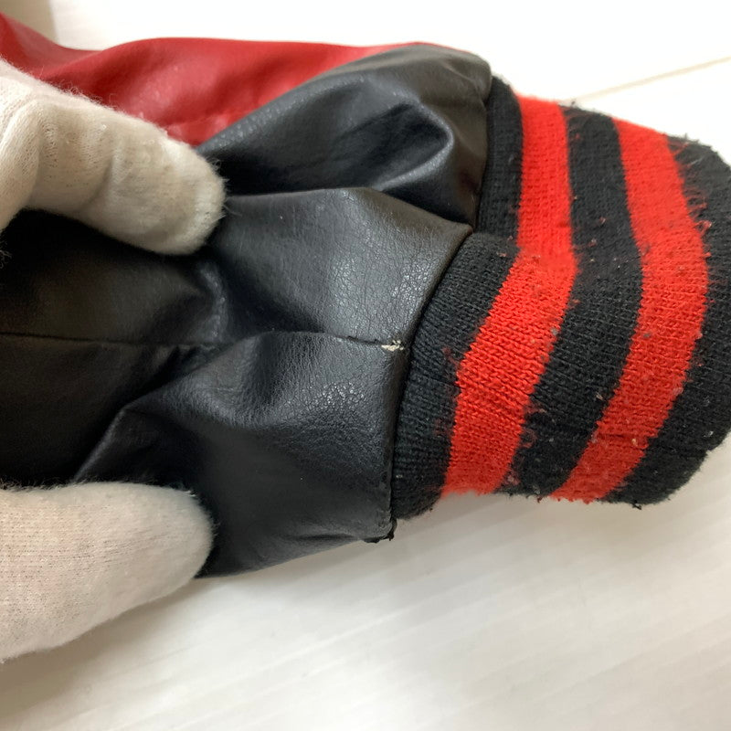 【現状渡し品】【メンズ】 STEVE&BARRY'S スティーブアンドバリーズ MARYLAND TERRAPINS JACKET マリーランド テラピンジャケット アウター フェイクレザー 146-260210-ko-04-tei サイズ：XL カラー：ブラック/レッド 万代Net店