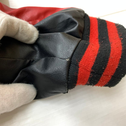 【現状渡し品】【メンズ】 STEVE&BARRY'S スティーブアンドバリーズ MARYLAND TERRAPINS JACKET マリーランド テラピンジャケット アウター フェイクレザー 146-260210-ko-04-tei サイズ：XL カラー：ブラック/レッド 万代Net店