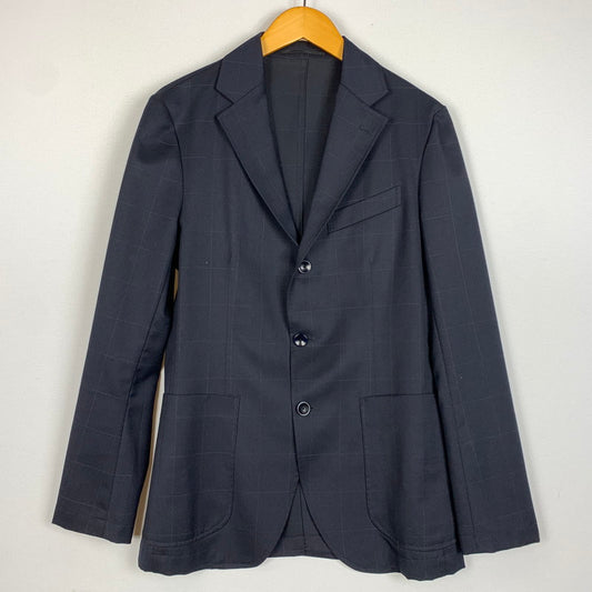 【中古品】【メンズ】 EDIFICE エディフィス WINDOWPANE TAILORED JACKET 17-010-320-2003-3-0 ウィンドーペン テーラードジャケット アウター カジュアルジャケット 147-260212-ko-08-tei サイズ：44 カラー：ネイビー 万代Net店