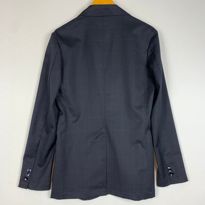 【中古品】【メンズ】 EDIFICE エディフィス WINDOWPANE TAILORED JACKET 17-010-320-2003-3-0 ウィンドーペン テーラードジャケット アウター カジュアルジャケット 147-260212-ko-08-tei サイズ：44 カラー：ネイビー 万代Net店