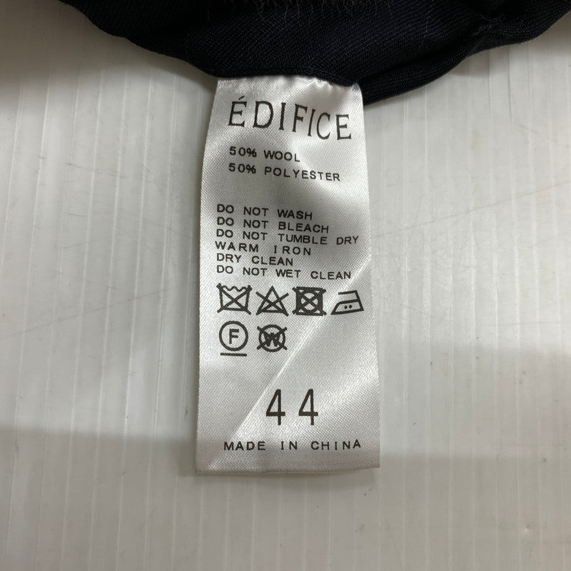 【中古品】【メンズ】 EDIFICE エディフィス WINDOWPANE TAILORED JACKET 17-010-320-2003-3-0 ウィンドーペン テーラードジャケット アウター カジュアルジャケット 147-260212-ko-08-tei サイズ：44 カラー：ネイビー 万代Net店