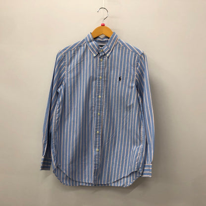【中古品】【メンズ】 POLO RALPH LAUREN ポロ・ラルフローレン B.D. STRIPE SHIRT ボタンダウン ストライプ シャツ 長袖 トップス 147-260210-ko-10-tei サイズ：L カラー：ブルー 万代Net店