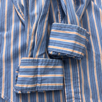 【中古品】【メンズ】 POLO RALPH LAUREN ポロ・ラルフローレン B.D. STRIPE SHIRT ボタンダウン ストライプ シャツ 長袖 トップス 147-260210-ko-10-tei サイズ：L カラー：ブルー 万代Net店