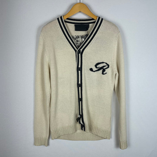 【中古品】【メンズ】 ROEN ロエン 08AW SKULL SCHOOL CARDI 78147075 スカル スクール カーディガン 長袖 トップス 140-260206-ks-03-tei サイズ：46 カラー：ベージュ 万代Net店