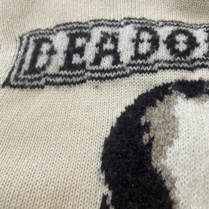 【中古品】【メンズ】 ROEN ロエン 08AW SKULL SCHOOL CARDI 78147075 スカル スクール カーディガン 長袖 トップス 140-260206-ks-03-tei サイズ：46 カラー：ベージュ 万代Net店