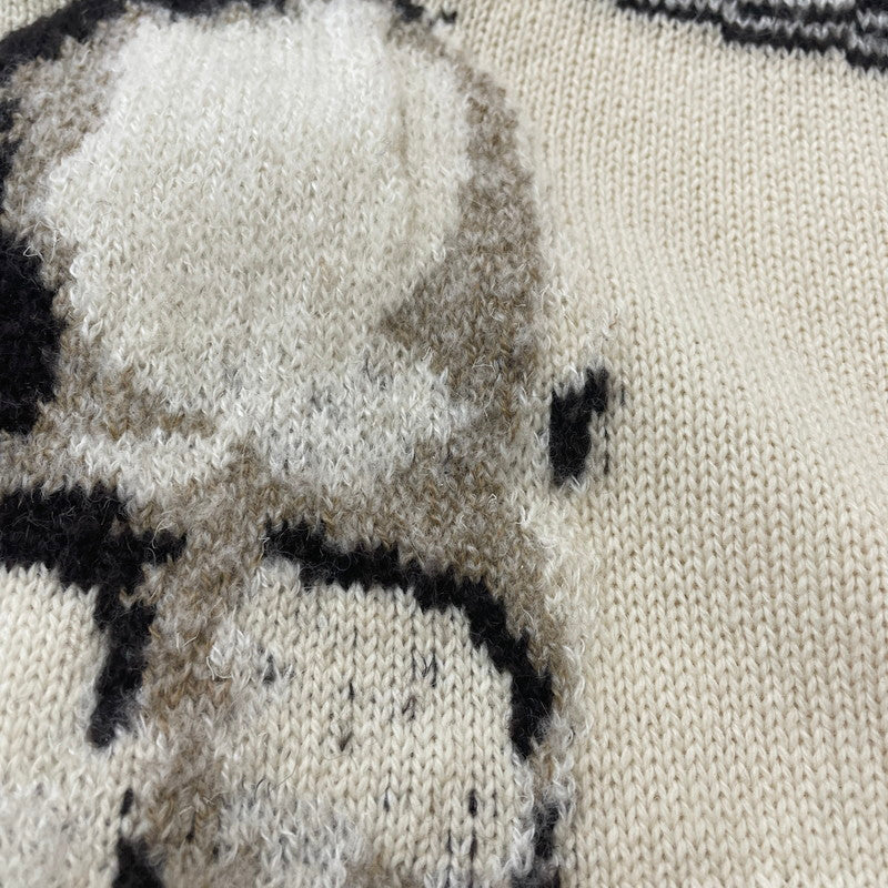 【中古品】【メンズ】 ROEN ロエン 08AW SKULL SCHOOL CARDI 78147075 スカル スクール カーディガン 長袖 トップス 140-260206-ks-03-tei サイズ：46 カラー：ベージュ 万代Net店