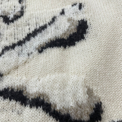 【中古品】【メンズ】 ROEN ロエン 08AW SKULL SCHOOL CARDI 78147075 スカル スクール カーディガン 長袖 トップス 140-260206-ks-03-tei サイズ：46 カラー：ベージュ 万代Net店