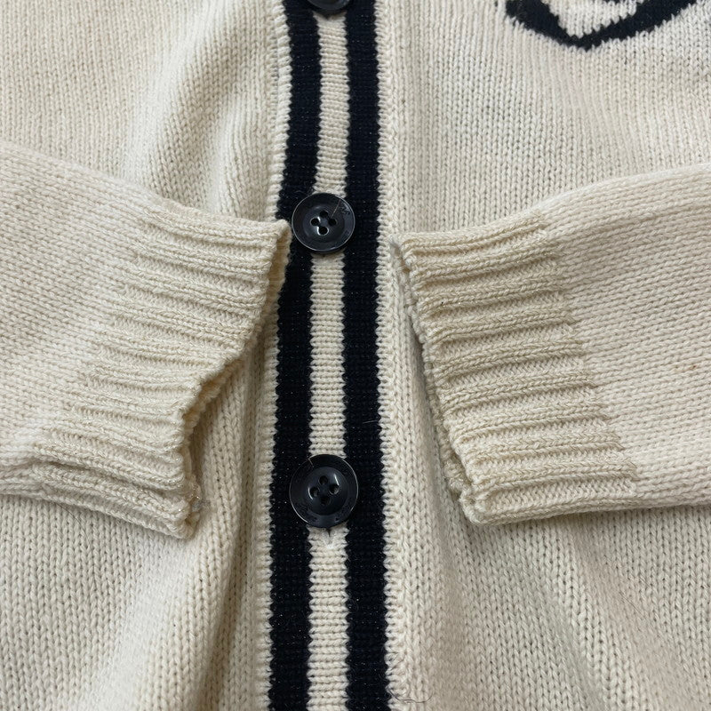 【中古品】【メンズ】 ROEN ロエン 08AW SKULL SCHOOL CARDI 78147075 スカル スクール カーディガン 長袖 トップス 140-260206-ks-03-tei サイズ：46 カラー：ベージュ 万代Net店