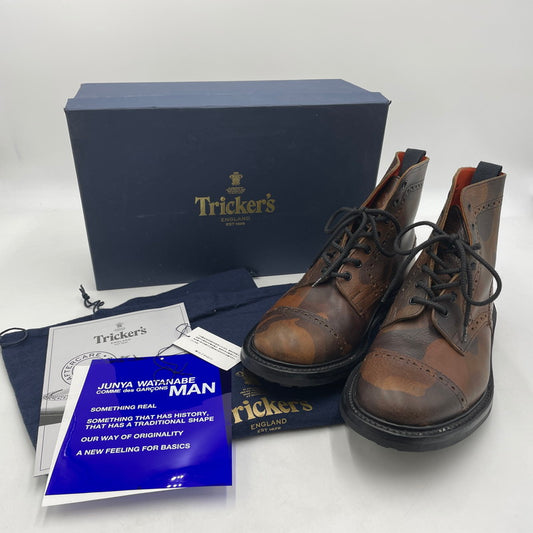 【中古品】【メンズ】 JUNYA WATANABE COMME des GARCONS MAN ジュンヤワタナベコムデギャルソンマン × Tricker's トリッカーズ 別注 コラボ 19SS COUNTRY BOOTS M7527 カントリー ブーツ シューズ 靴 164-260206-yo-06-tei サイズ：JPサイズ：約28cm カラー：ブラウン 万代Net店