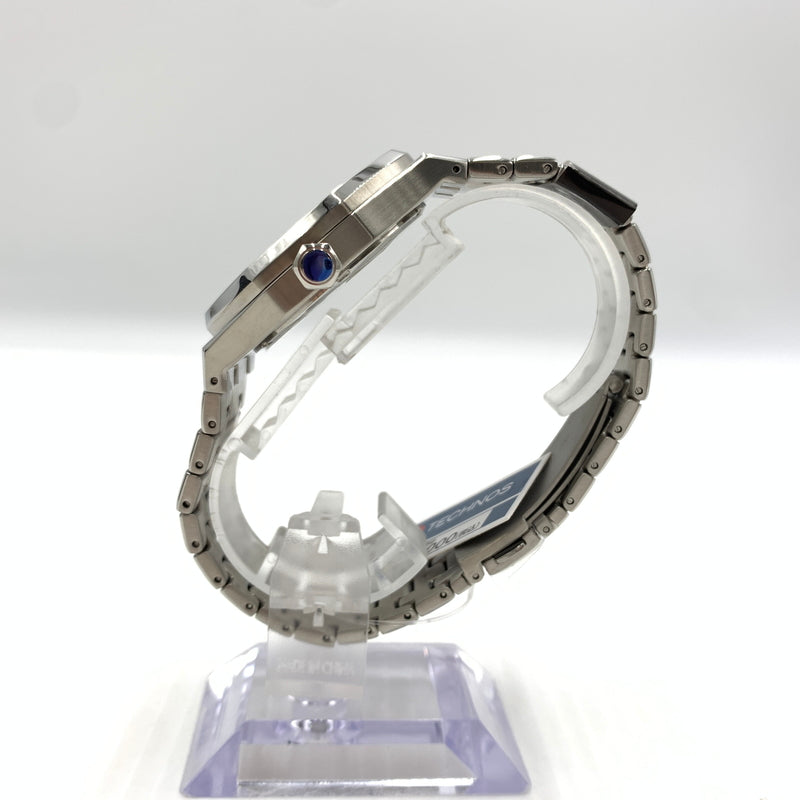 【中古品】【メンズ】 TECHNOS テクノス QUARTZ T9C07SI クォーツ 腕時計 196-260814-yo-07-tei カラー：シルバー/ブルー 万代Net店